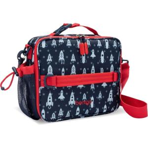 imageBentgo Kids Lunch Bag Whimsy ampamp Wonder Collection  Durable DoubleInsulated Lunch Bag for Kids 3 Holds Lunch BoxWater BottleSnacks WaterResistant Fabric ampamp Zip Pockets Starry SprinkleRocket