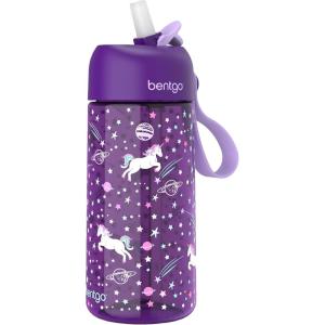 imageBentgo Kids Water Bottle  LeakProof Durable Tritan BPAFree 15 oz Cup for KidsToddlers Ages 3 Safe Sip Spout Carrying Handle ampamp Dishwasher Safe for School Sports Daycare ampamp Camp PurpleUnicorn