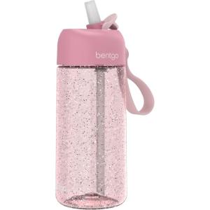imageBentgo Kids Water Bottle  LeakProof Durable Tritan BPAFree 15 oz Cup for KidsToddlers Ages 3 Safe Sip Spout Carrying Handle ampamp Dishwasher Safe for School Glitter Edition  Petal Pink