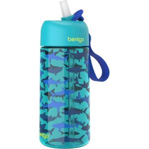 imageBentgo Kids Water Bottle  LeakProof Durable Tritan BPAFree 15 oz Cup for KidsToddlers Ages 3 Safe Sip Spout Carrying Handle ampamp Dishwasher Safe for School Sports Daycare ampamp Camp PurpleShark