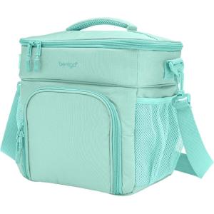 imageBentgo Prep Deluxe Insulated Multimeal Bag  Lunch Box Bag Holds 5 Meals Premium Insulation up to 8 Hrs Durable WaterResistant  Large Capacity For Adult Meal Prep White MarbleCoastal Aqua