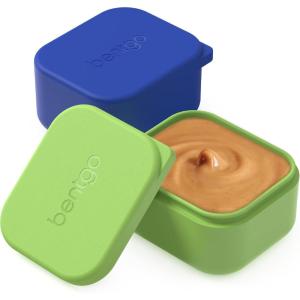 imageBentgo Sidekicks 2Pack Silicone Container Set  Dipping Sauce Cups for Condiments ampamp Small Snacks Reusable Durable ampamp LeakProof Liquid Storage Salad Dressing Container  26 oz Gray ampamp AquaBlue  Green