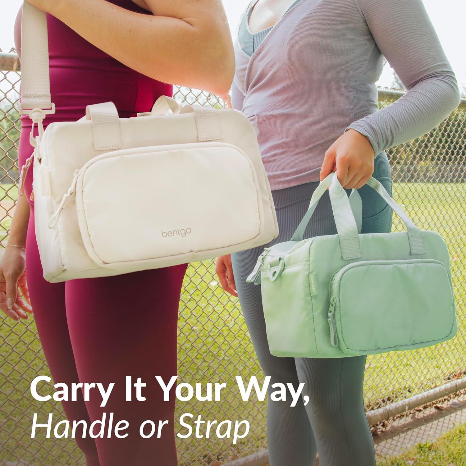 imageBentgo Insulated Lunch Bag  ExtraLarge Capacity Adult Lunch Bag with Shoulder Strap and External Storage Compartment Durable Lightweight Ideal for Work School and Meals On the GoBone