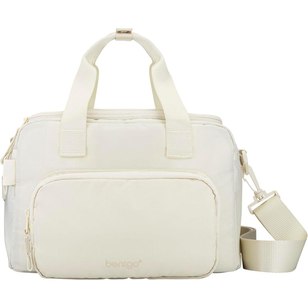 imageBentgo Insulated Lunch Bag  ExtraLarge Capacity Adult Lunch Bag with Shoulder Strap and External Storage Compartment Durable Lightweight Ideal for Work School and Meals On the GoBone