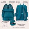 imageBentgo 2in1 Adult Backpack ampamp Insulated Lunch Bag  Lightweight WaterResistant Travel Backpack with 9 Compartments Laptop Sleeve ampamp Trolley Sleeve for Work ampamp Everyday Use Deep TealDeep Teal