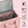 imageBentgo Insulated Lunch Bag  ExtraLarge Capacity Adult Lunch Bag with Shoulder Strap and External Storage Compartment Durable Lightweight Ideal for Work School and Meals On the GoSoft Blush