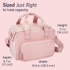 imageBentgo Insulated Lunch Bag  ExtraLarge Capacity Adult Lunch Bag with Shoulder Strap and External Storage Compartment Durable Lightweight Ideal for Work School and Meals On the GoSoft Blush