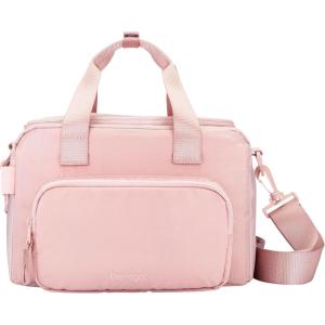 imageBentgo Insulated Lunch Bag  ExtraLarge Capacity Adult Lunch Bag with Shoulder Strap and External Storage Compartment Durable Lightweight Ideal for Work School and Meals On the GoSoft Blush