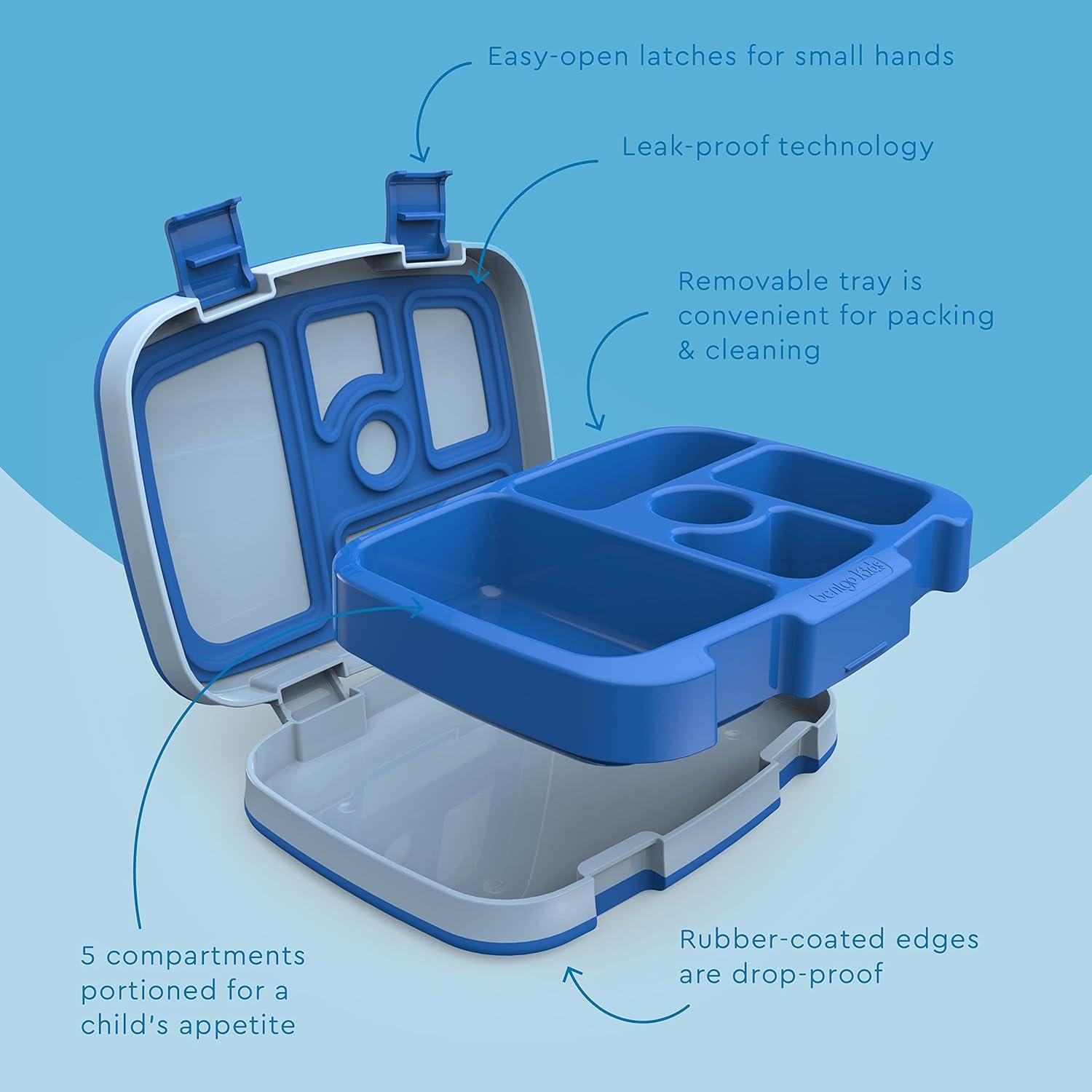 imageBentgo Kids Lunch Box Kids Water Bottle  New ampamp Improved 2023 Blue