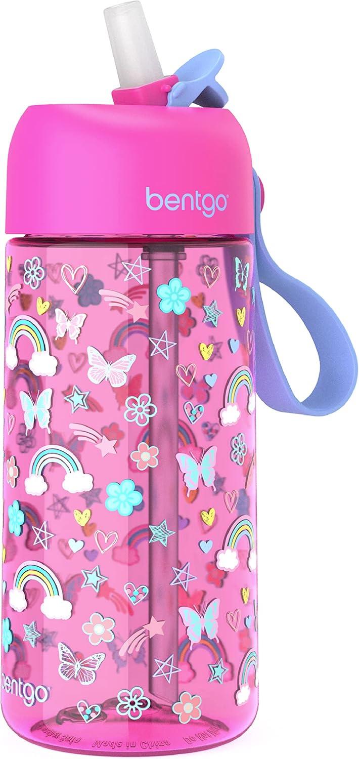 imageBentgo Kids Prints Lunch Box Kids Water Bottle  New ampamp Improved 2023 Rainbows and Butterflies