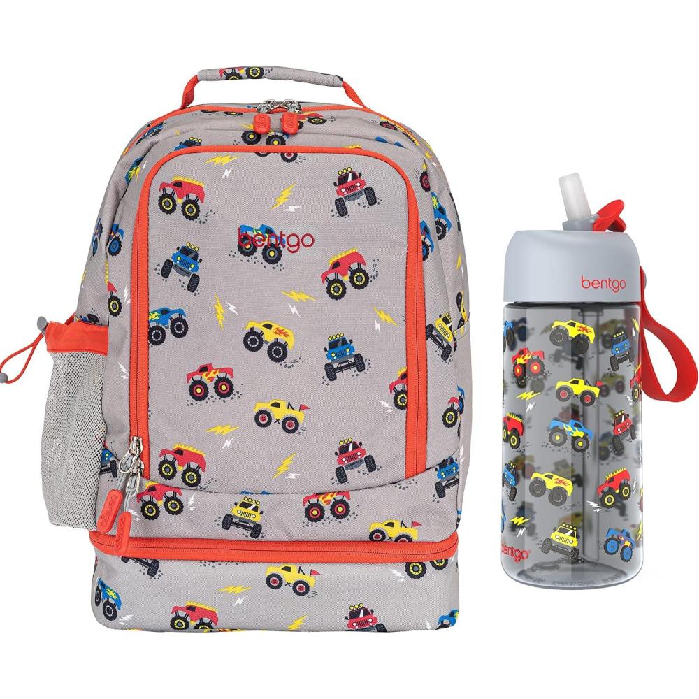 imageBentgo Kids 2in1 Backpack ampamp Insulated Lunch Bag Set Water Bottle  New ampamp Improved 2023 Trucks