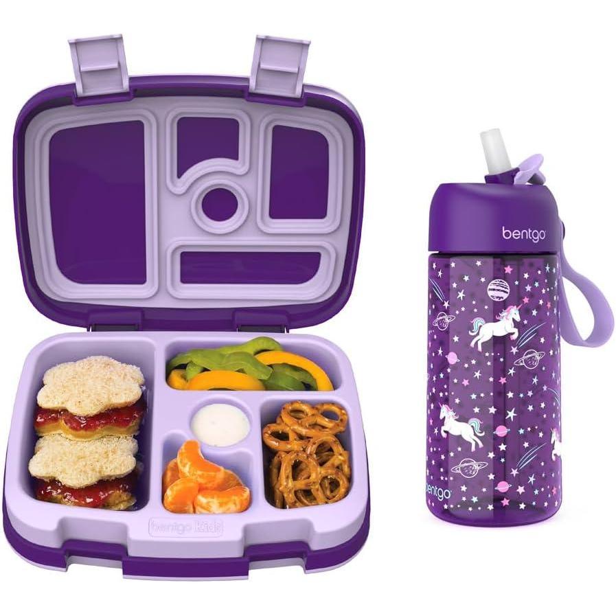 imageBentgo Kids Prints Lunch Box Kids Water Bottle  New ampamp Improved 2023 Unicorn