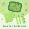 imageBentgo Kids Prints 5Compartment BentoStyle Kids Lunch Box Set with Reusable Plastic Utensils Safari