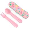 imageBentgo Kids Prints 5Compartment BentoStyle Kids Lunch Box Set with Reusable Plastic Utensils Tropical