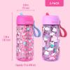 imageBentgo Kids Water Bottle 2Pack  New ampamp Improved 2023 Set With 2Pack of Water Bottle Replacement Straws Rainbows ampamp ButterfliesFairies