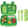 imageBentgo Kids Prints 5Compartment BentoStyle Kids Lunch Box Set with Reusable Plastic Utensils Safari