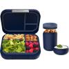 imageBentgo Modern BentoStyle Lunch Box Set With Reusable Snack Cup Navy