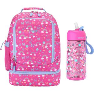 imageBentgo Kids 2in1 Backpack ampamp Insulated Lunch Bag Set Water Bottle  New ampamp Improved 2023 Rainbows and Butterflies