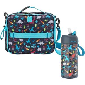 imageBentgo Kids Lunch Bag Set Water Bottle  New ampamp Improved 2023 Dinosaur