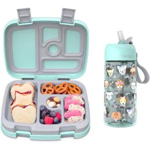 imageBentgo Kids Prints Lunch Box Kids Water Bottle  New ampamp Improved 2023 Puppy Love