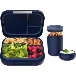 imageBentgo Modern BentoStyle Lunch Box Set With Reusable Snack Cup Navy