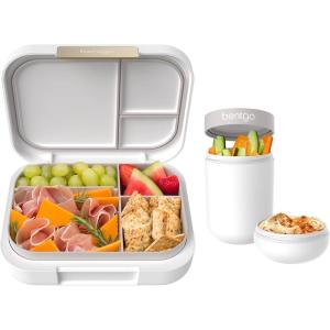 imageBentgo Modern BentoStyle Lunch Box Set With Reusable Snack Cup White
