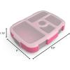 imageBentgo Kids Prints Tray with Transparent Cover  Reusable BPAFree 5Compartment Meal Prep Container with BuiltIn Portion Control for Healthy Meals At Home ampamp On the Go Pink Dots