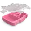 imageBentgo Kids Prints Tray with Transparent Cover  Reusable BPAFree 5Compartment Meal Prep Container with BuiltIn Portion Control for Healthy Meals At Home ampamp On the Go Pink Dots
