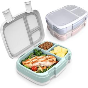 imageBentgo Fresh 3Pack Meal Prep Lunch Box Set  Reusable 3Compartment Containers for Meal Prepping Healthy Eating OntheGo and Balanced PortionControl  BPAFree Microwave ampamp Dishwasher Safe