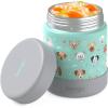 imageBentgo Kids Stainless Steel Food Jar  11oz LeakProof Double Insulated Hot or Cold Food Container with Removable Silicone Bumper Dishwasher Safe Easy Open Lid Ages 3 TrucksPuppy Love