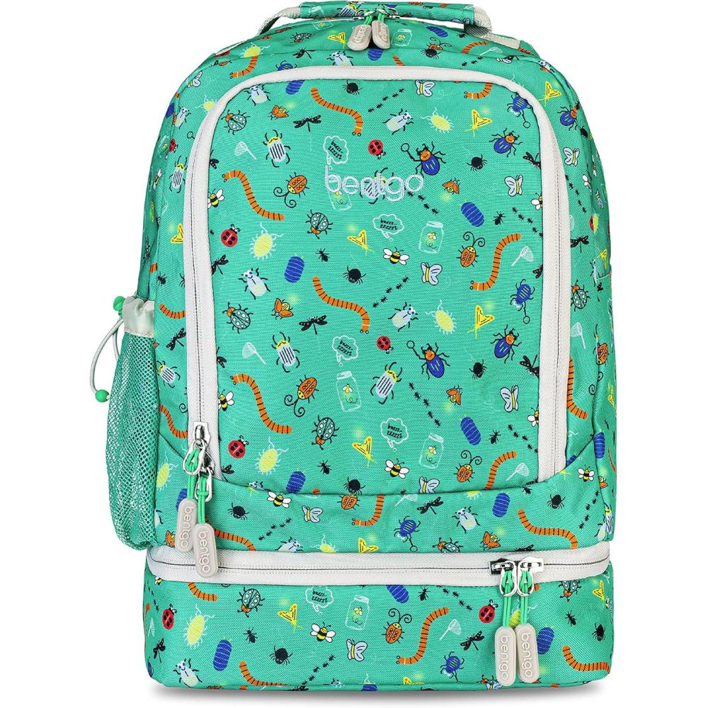 imageBentgo Kids 2in1 Backpack ampamp Insulated Lunch Bag  Durable 16 Backpack ampamp Lunch Container in Unique Prints for School ampamp Travel  Water Resistant Padded ampamp Large Compartments Bug BuddiesBug Buddies