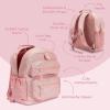 imageBentgo Kids 5Compartment Lunch Box Set With Insulated Lunch Bag and Lightweight 14 Kids Backpack Glitter Edition  Petal Pink