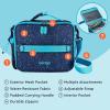 imageBentgo Kids 5Compartment Lunch Box With Insulated Lunch Bag  Confetti Edition  Abyss Blue