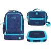 imageBentgo Kids 5Compartment Lunch Box Set With Insulated Lunch Bag and 2in1 Backpack amp Insulated Lunch Bag Confetti Edition  Abyss Blue