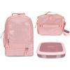 imageBentgo Kids 5Compartment Lunch Box Set With Insulated Lunch Bag and 2in1 Backpack amp Insulated Lunch Bag Glitter Edition  Petal Pink