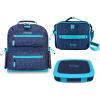 imageBentgo Kids 5Compartment Lunch Box Set With Insulated Lunch Bag and Lightweight 14 Kids Backpack Confetti Edition  Abyss Blue