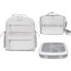 imageBentgo Kids 5Compartment Lunch Box Set With Insulated Lunch Bag and Lightweight 14 Kids Backpack Glitter Edition  Silver