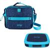 imageBentgo Kids 5Compartment Lunch Box With Insulated Lunch Bag  Confetti Edition  Abyss Blue