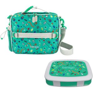 imageBentgo Prints Insulated Lunch Bag Set With Kids BentoStyle Lunch Box Bug Buddies