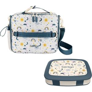 imageBentgo Prints Insulated Lunch Bag Set With Kids BentoStyle Lunch Box Friendly Skies