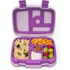 imageBentgo Kids BentoStyle 5Compartment Lunch Box With Kids Reusable Plastic Utensils Purple