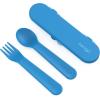 imageBentgo Kids Chill Lunch Box GreenNavy With Kids Reusable Plastic Utensils Blue